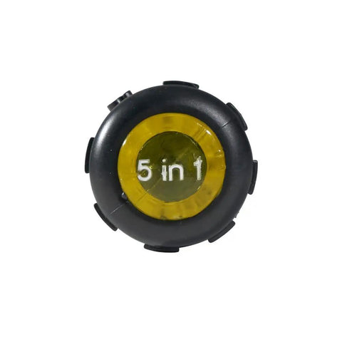 Top view of Five In One Screwdriver And Nut Driver With Cushion Grip showing end mark with '5 in 1' text.