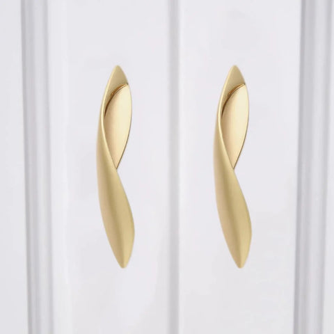 Pearl Gold Arcuate Cabinet Pulls 5 Inch Curved Handles For Drawers And Cabinets, Solid Zinc Alloy, 4 Pack With 3 Screw Lengths