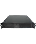 Heavy Duty 2U Rack Mount Chassis Boasting Rock Solid Steel Panels And Dead Simple Tool Free Assembly, front view.