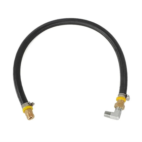Hard Fuel Upgrade Kit For Trucks With 7.3 Idi And 6.9 Idi Diesel Engines To Boost Power And Efficiency By Routing Lines From Lift Pump Through Filter Directly To Injection Pump. Black fuel hose with fittings