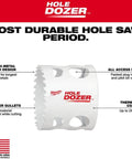 Milwaukee Hole Dozer bi-metal hole saw, 3-3/4 in, black