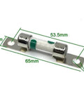 Rock Solid Electric Vehicle High Voltage Fuse 30 Amp DC 450 Volts, clear glass fuse with metal ends, dimensions 65mm x 10.3mm.