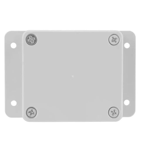 Front view of Weatherproof Electrical Junction Box 89x59x35mm IP65 Fire Retardant Enclosure with mounting holes.