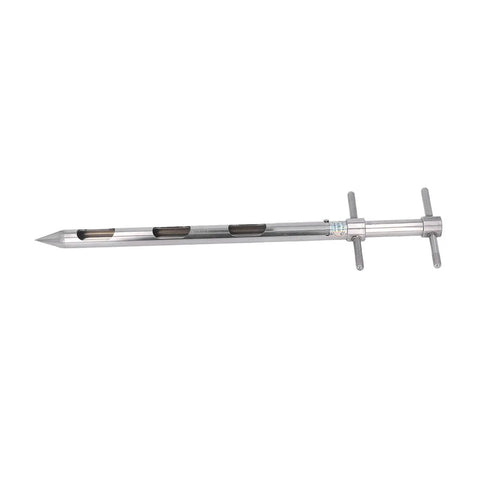 304 Stainless Steel Soil Sampler Probe With T Handle 0.54m Depth shown with visible sampling slots and sturdy build.