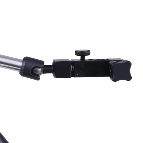 Qnkaa magnetic base stand for digital dial indicator, side view with quick-release knob.