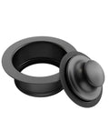 Matte Black Universal Garbage Disposal Sink Flange Stopper Kit 304 Stainless Steel Plug Fits 3-1/2 Inch Standard Drain Openings Durable Replacement Accessory For Kitchen Sinks Dope Choice in matte black.