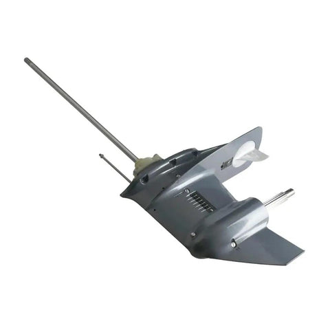 Heavy Duty Marine Lower Unit Assembly With Long Drive Shaft For 40HP 40G 40J Outboard Engines, gray with stainless steel shaft