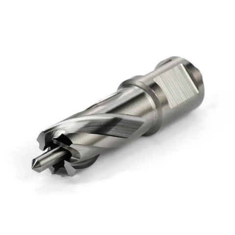 OSCARBIDE annular cutter, 5/8 in diameter, 1 in depth, 3/4 in Weldon shank with 2 flats