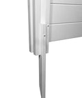 Side view of Premium White Vinyl Privacy Screen Panels 4ft High By 4ft Wide Two Panels No Dig Outdoor Privacy Fence structure