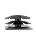Double Star Threaded Caster Insert In Heat Treated Steel Fits 2 Inch Square Tube 16-18 Gauge With 3/8-16 Thread Pack Of 4