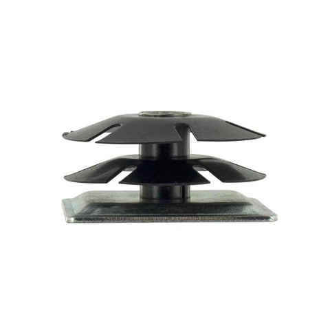 Double Star Threaded Caster Insert In Heat Treated Steel Fits 2 Inch Square Tube 16-18 Gauge With 3/8-16 Thread Pack Of 4
