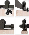 Two Pack Sliding Barn Door Rollers Only No Track T Shape Hangers Ultra Quiet Steel Bearings With Gcr15 Premium Nylon Wheel