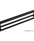 Kinney Pull Flat Black Eight Inch Cabinet Pull Lynwood Collection with Seven and Nine Sixteenths Inch Center to Center Mounting Holes