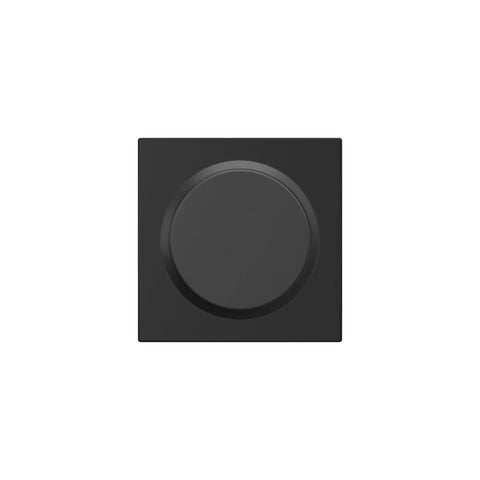 Front view of Bowery Matte Black Dummy Door Handle, One Sided Non Turning Door Knob For Decorative Use, Surface Mounted Door Pull.