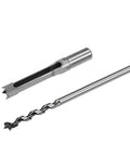 Half Inch Square Hole Drill Bit Featuring Hollow Chisel Mortiser Design And Carbon Steel Auger Spur Cutter on white background