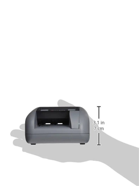 Fast Automatic Currency Counter And Counterfeit Detector With UV MG IR Sensors, handheld size shown on a hand