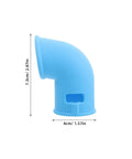 Sky-blue silicone steam diverter for pressure cooker, 7.3cm x 4cm, high temperature resistant exhaust vent tube, flexible use