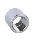 Heavy Duty 304 Stainless Steel Pipe Coupling 1.25 Inch F NPT To F NPT Threaded Connector close-up view showcasing threads.