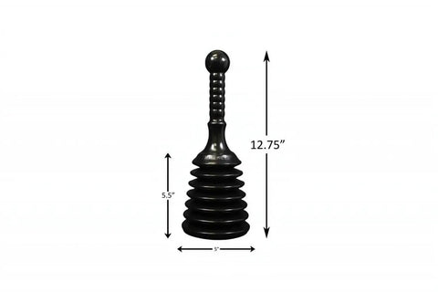 Heavy Duty Sink And Drain Plunger For Kitchen And Bathroom Sinks Showers And Bathtubs With A Beefy Four Cup Bellows, black