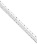 12 Inch Architect Triangular Scale For Students And Pros With Open Divided Design, Six Die Engraved Scales, Easy Read Graduations, Durable Precision Tool For Architecture Projects, white plastic ruler