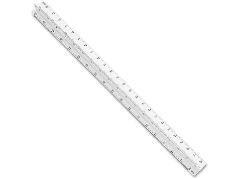 12 Inch Architect Triangular Scale For Students And Pros With Open Divided Design, Six Die Engraved Scales, Easy Read Graduations, Durable Precision Tool For Architecture Projects, white plastic ruler