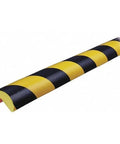 Rugged Polyurethane Corner Guards Featuring Rounded Dome Shape Self Adhesive Dock Bumper Strips in yellow and black for wall protection.