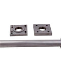 Heavy Axle Bearing Puller Tool Kit With Plates Fits Pickup Trucks 1979 1980 1982 To 1997 Removes Stubborn Hubs Cuts Cost On Labor Ensuring Quick Repairs For Diy Mechanics Fixing Their Ride Without Breaking Their Back Or Wallet. Steel puller rod and two square plates on white background