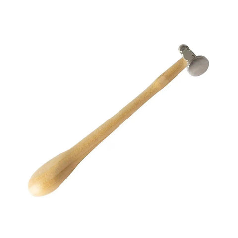 Jewelry Hammer With Solid Wood Handle And Iron Head For Precise Metalworking, Flat Face Mallet For Driving Pins And Rivets