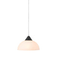 1 Light Plug-In Pendant Light In Dark Bronze With Frosted Shade And Adjustable Clear Cord Height, modern hanging fixture