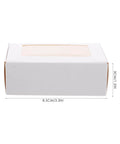 Side view of Kraft Paper Cookie Boxes With Clear Window Safe And Odorless Bulk Pack Of 50 Mini Treat Boxes For Bakery Packaging