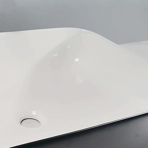 Bathroom Sink Modern Simple Black Appearance Above Counter Basin Ceramic Wash Basin close-up view of smooth ceramic surface.