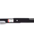 Six Pack 92 208 Mower Blades For 54 Inch Hustler Replaces 601012, single blade, black metal, side view