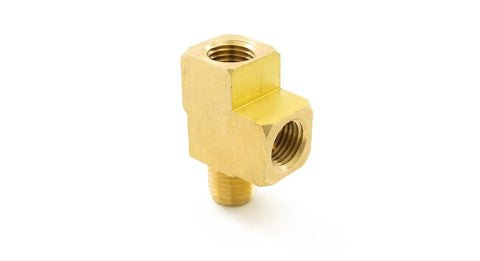 One Quarter Inch NPT Brass Run Tee Fitting For Air Lines And Pneumatic Systems Durable Brass Branch Connector Built To Withstand Corrosion