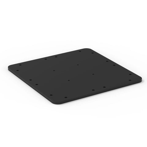 Offset Patio Umbrella Steel Plate Base 15.75 Inches Square 0.39 Inch Thick Black Powder Coated Heavy Duty Screw Reinforced Stand For Rock Solid Wobble Free Patio Umbrellas On Deck Or Patio