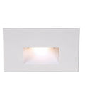 Ledme 120V Horizontal Indoor Outdoor Step And Wall Light With Built In 3000K LED White Finish Energy Efficient Landscape Fixture