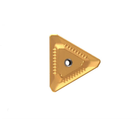 Top Tier Indexable Carbide Lathe Tool Kit Set 10Pcs TPXR2204PDSR-FM NK3030 gold triangular insert blade for CNC steel turning.