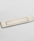 Slick Hidden Cabinet Handles Pack Of Two Smooth Rotating Zinc Alloy Pulls In Brushed Nickel Finish No Sweat Setup To Refresh Your Drawers Or Closet Doors Quick, top view of sleek cabinet pull.