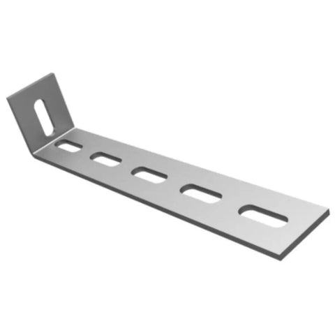 Heavy Duty Mounting Bracket With Fasteners For 1 By 5 Slot Vans And Trucks Silver MB113 angled view