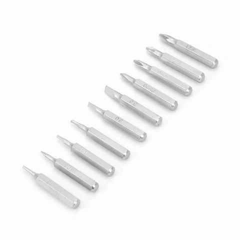 Top Quality Phone Repair Kit Featuring 10 Piece Hex Shank Drill Bits With Plum And Star Tips Made From Tough S2 Steel For DIY Smartphone Fixes And Tiny Screw Projects.