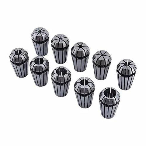 Beefy Collet Set 1 To 10Mm CNC Milling Lathe Tooling With Self Release High Clamping Force 10 Pc 65Mn Spring Steel