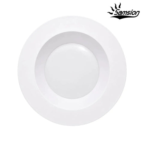 Samsion Smooth Reflector Trim Retrofit Kit, 6 Inch Dimmable LED round panel light with smooth white finish.