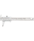 Vernier Caliper With Hardened Stainless Steel Depth Rod And Lock Screw Built For Pro Grade Precision, Black Graduations, Metric And English