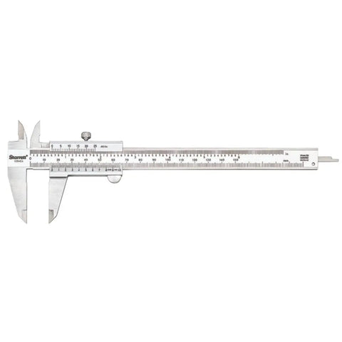 Vernier Caliper With Hardened Stainless Steel Depth Rod And Lock Screw Built For Pro Grade Precision, Black Graduations, Metric And English