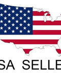 Map of USA with flag design and text "USA Seller" below