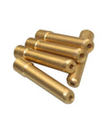 10 Piece Premium Tig Welding Electrode Collets With Wedge Design For 1.6 2.4 3.2Mm And 1.0Mm Sizes Fits Perfectly On WP17 18 26 Torch Kits Made To Handle Serious Heat During Long Welds Without Flaking Or Breaking - close-up image of brass electrode collets.