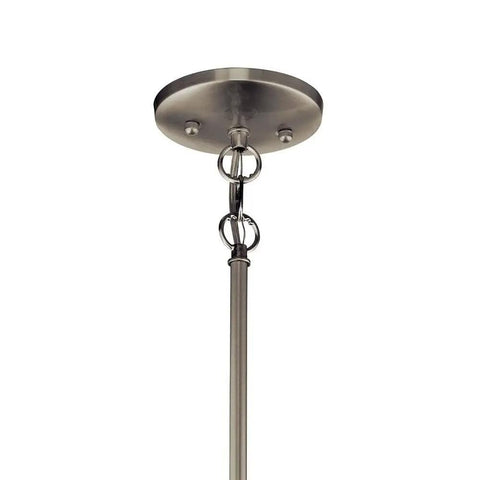 Mount of Crystal Ball 12.75 Inch One Light Mini Pendant With White Mosaic Glass And Brushed Nickel Finish, sleek modern design