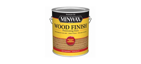 Premium Golden Oak Oil Based Wood Stain 1 Gallon Semi Transparent Penetrating Formula in a can for wood finishing.