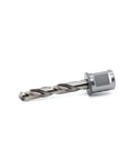 Side view of Oscarbide 3/8 in annular cutter with 3/4 in Weldon shank and 2 flats for magnetic drill press