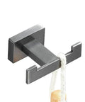 Heavy Duty Stainless Steel Wall Hook Knockout Rust Proof Design Slick Easy Install To Hang Robes Towels Jackets And Bags Right In The Bathroom Or Kitchen Today with a looped towel.