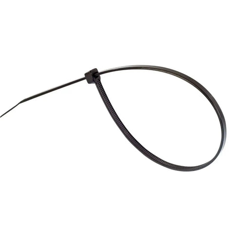Beefy 14 Inch Zip Ties 100 Pack UV Resistant Nylon Self Locking Cable Tie 120Lb Strength Black Tie Wrap shown in looped position